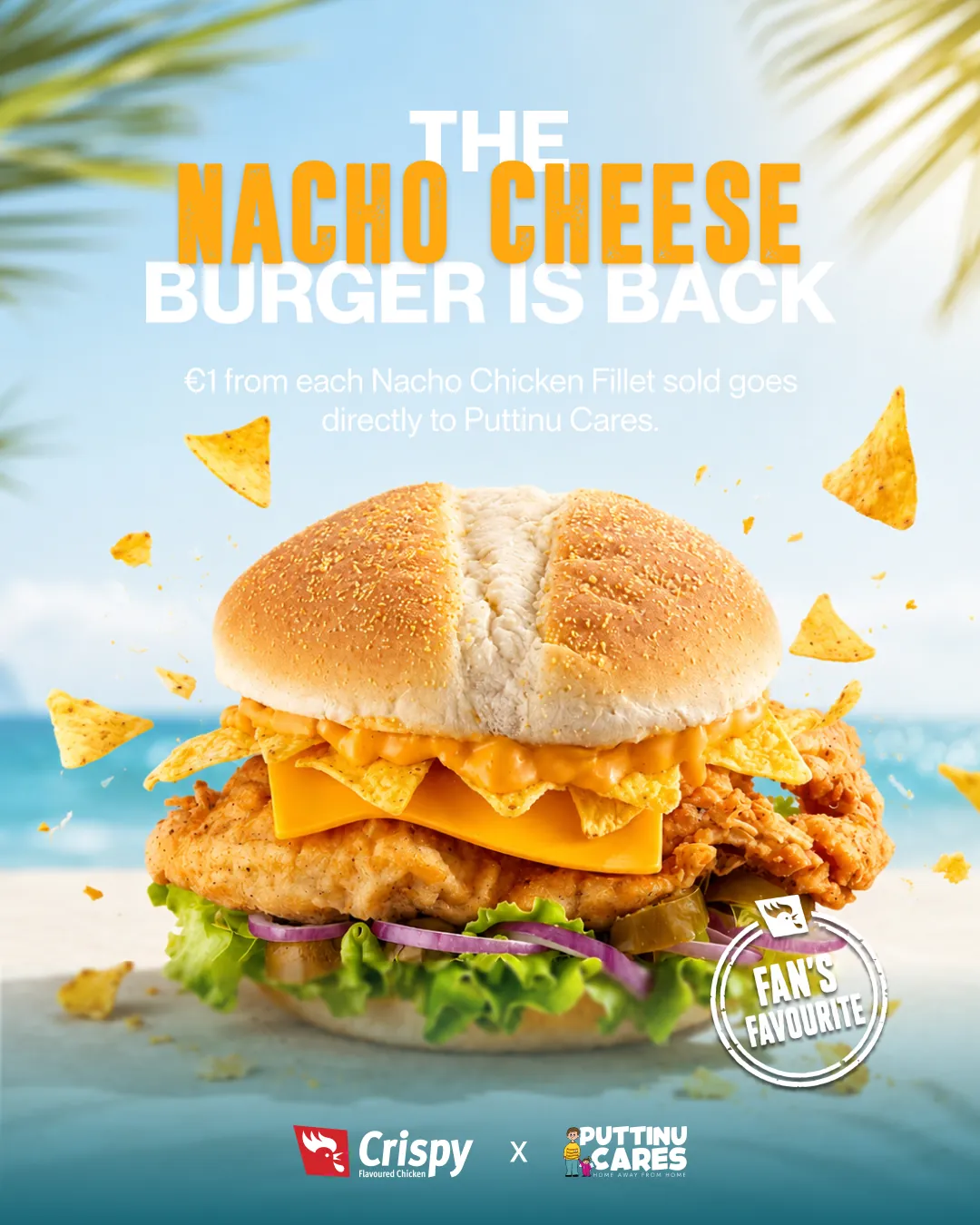 The Nacho Cheese Burger is back, with €1 from each one sold going to Puttinu Cares